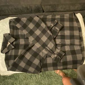 Men’s wrangler 2xl plaid flannel - grey/black